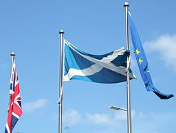 Photo: Flags outside the Scottish Parliament by Calum Hutchinson CC-BY-SA-2.5